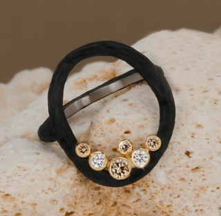 Sarah Graham Diamond 18K Yellow Gold Cocktail Ring