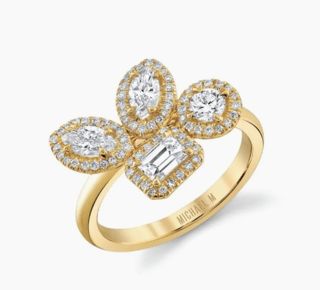 Michael M Diamond 18K Polished Yellow Gold Band Ring
