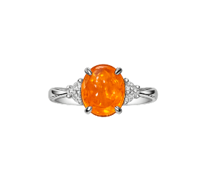 Heritage 1925 Morganite 18K Polished White Gold Band Ring