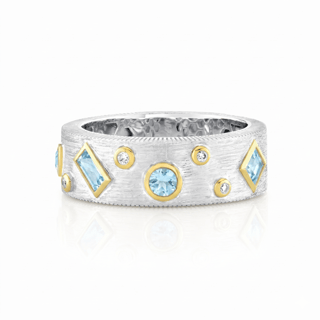 Sloane Street Topaz Silver Sterling Silver Band Ring