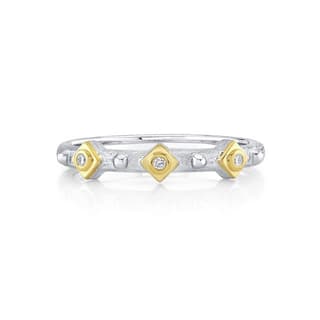 Sloane Street Diamond Silver Sterling Silver Band Ring