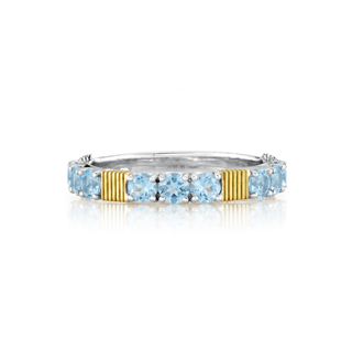 Sloane Street Topaz Silver Sterling Silver Band Ring