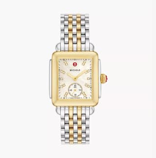 Michele Watches Deco Diamond Stainless Steel Watch