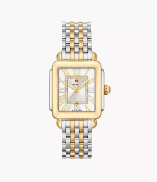 Michele Watches Deco Diamond Stainless Steel Watch