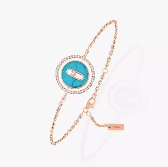 Messika Move Diamond 18K Polished Pink Gold Chain Bracelet