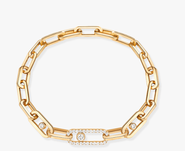 Messika Move Diamond 18K Yellow Gold Chain Bracelet