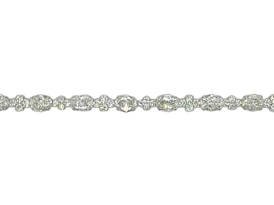 Piranesi Diamond 18K Polished White Gold Chain Bracelet