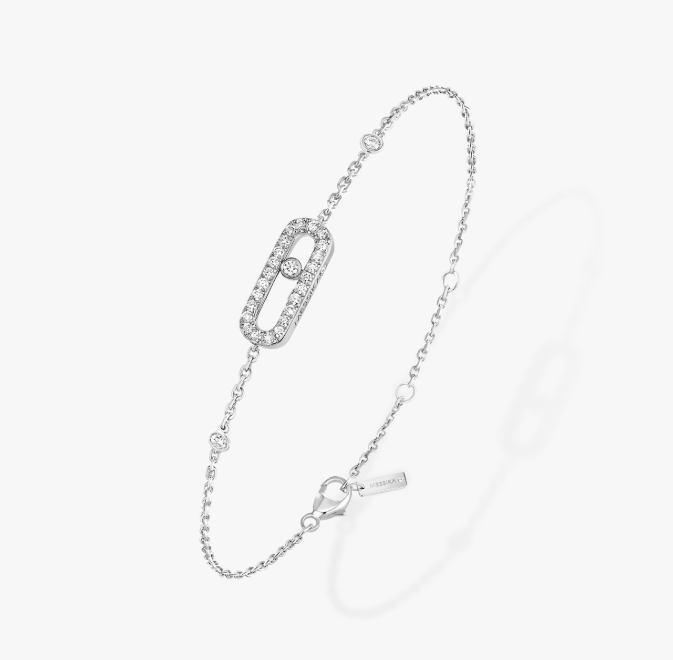 Messika Move Diamond 18K Polished Yellow Gold Chain Bracelet