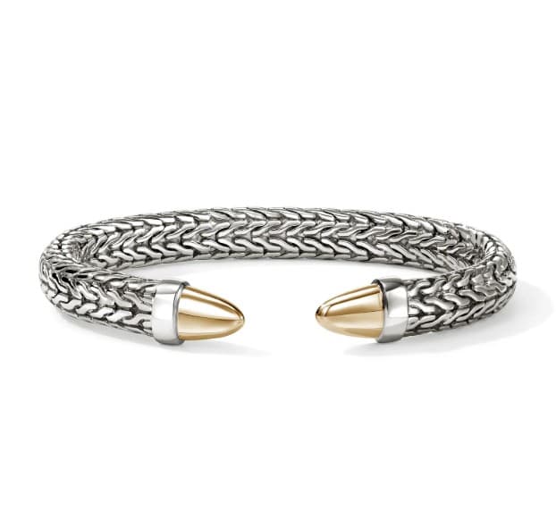 John Hardy Polished Two-Tone Sterling Silver Cuff Bracelet
