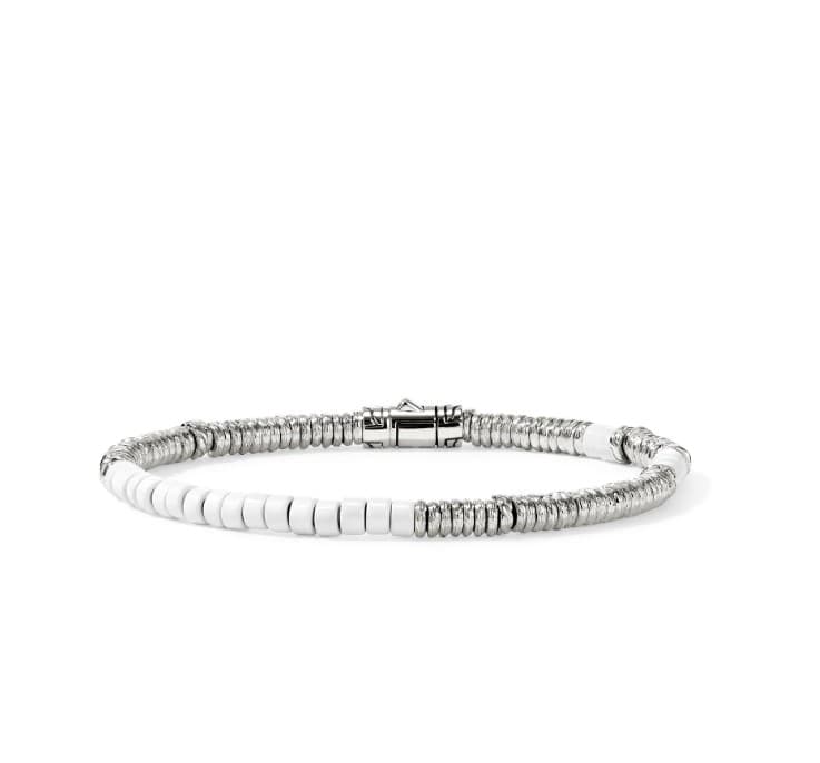 John Hardy Classic Chain Enamel Silver Sterling Silver Chain Bracelet