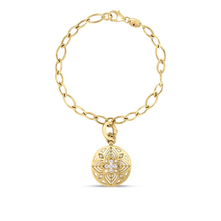 Roberto Coin Diamond 18K Polished Yellow Gold Chain Bracelet