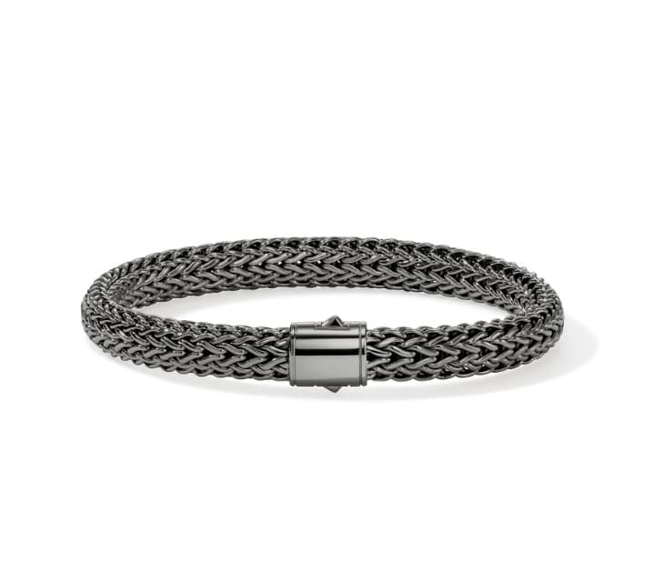 John Hardy Classic Chain Black Rhodium Chain Bracelet