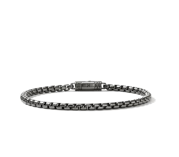 John Hardy Classic Chain Matte Black Sterling Silver Chain Bracelet