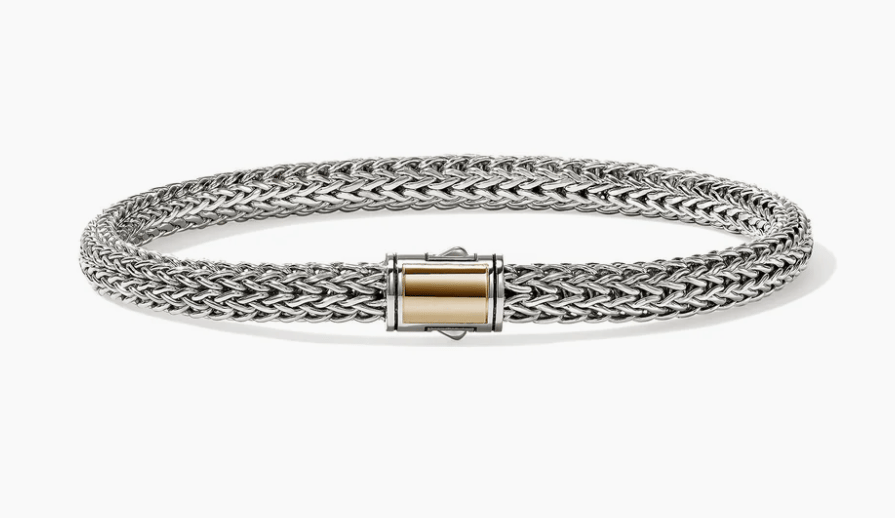 John Hardy Classic Chain 14K Polished Two-Tone Sterling Silver Chain Bracelet