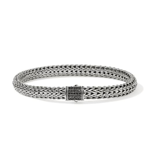 John Hardy Sapphire Polished Silver Sterling Silver Chain Bracelet