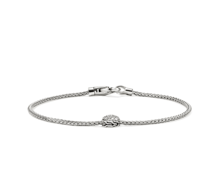 John Hardy Diamond Sterling Silver Chain Bracelet