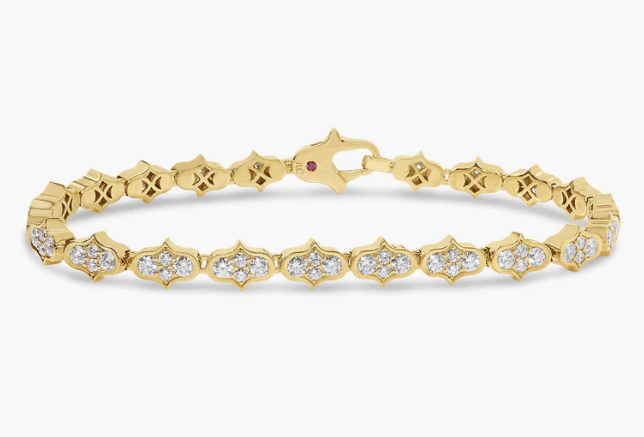 Roberto Coin Love In Verona Diamond 18K Polished Yellow Gold Bangle Bracelet