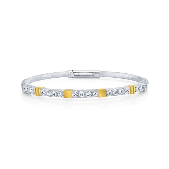 Sloane Street Topaz Silver Sterling Silver Bangle Bracelet