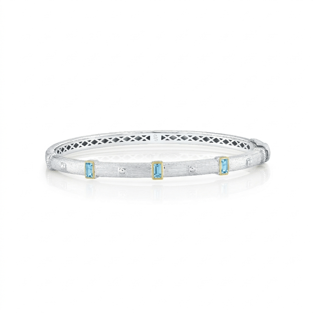 Sloane Street Topaz Silver Sterling Silver Bangle Bracelet