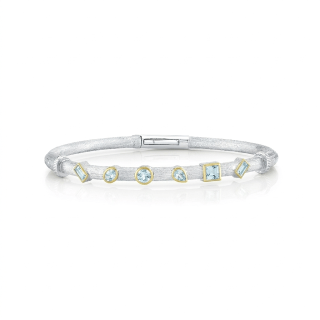 Sloane Street Topaz Silver Sterling Silver Bangle Bracelet