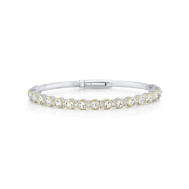Sloane Street Topaz Silver Sterling Silver Bangle Bracelet