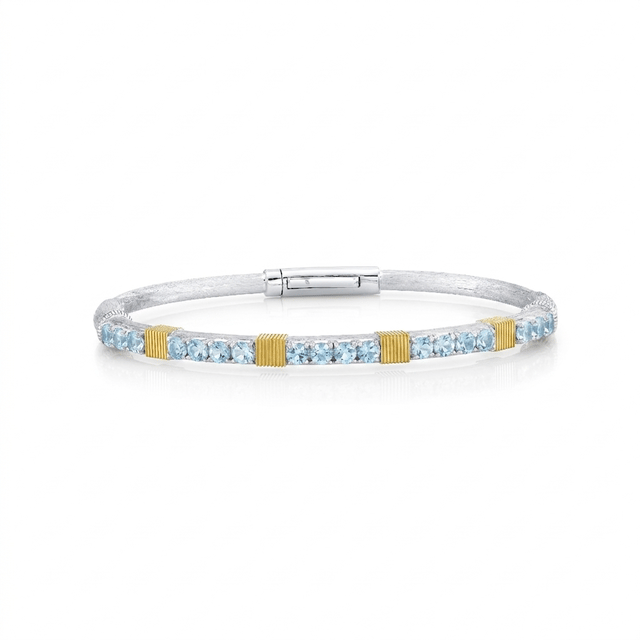 Sloane Street Topaz Silver Sterling Silver Bangle Bracelet