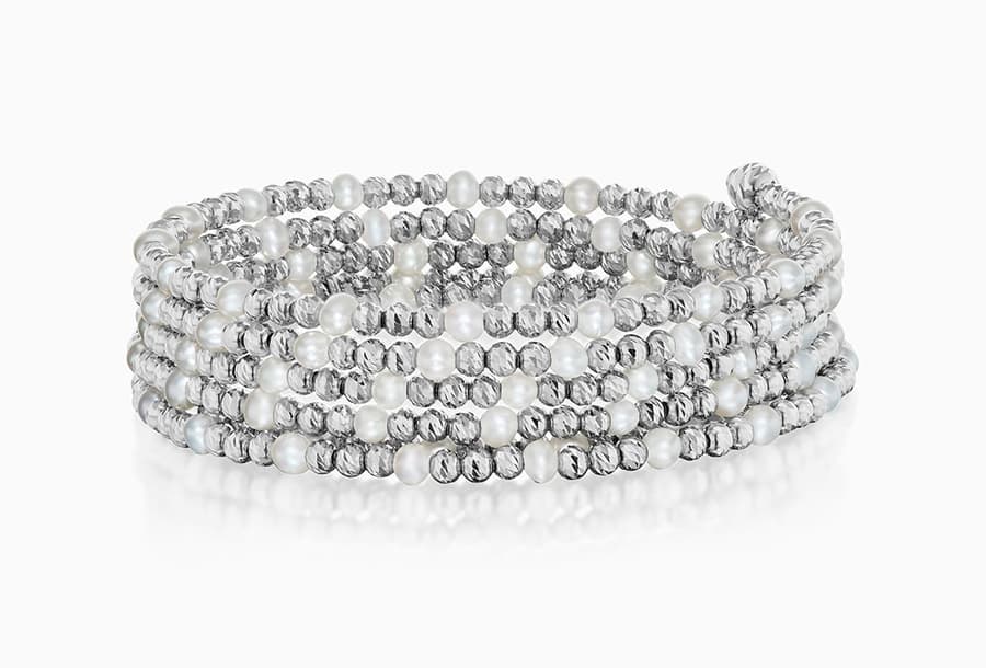 Platinum Born Pearl Flex Bracelet