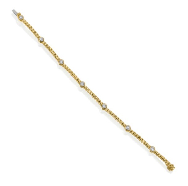Gumuchian Diamond 18K Polished Yellow Gold Bangle Bracelet