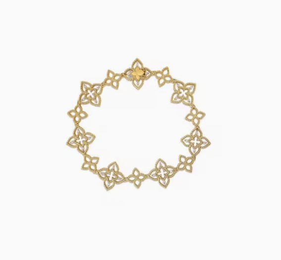 Roberto Coin Princess Flower 18K Polished Yellow Gold Chain Bracelet