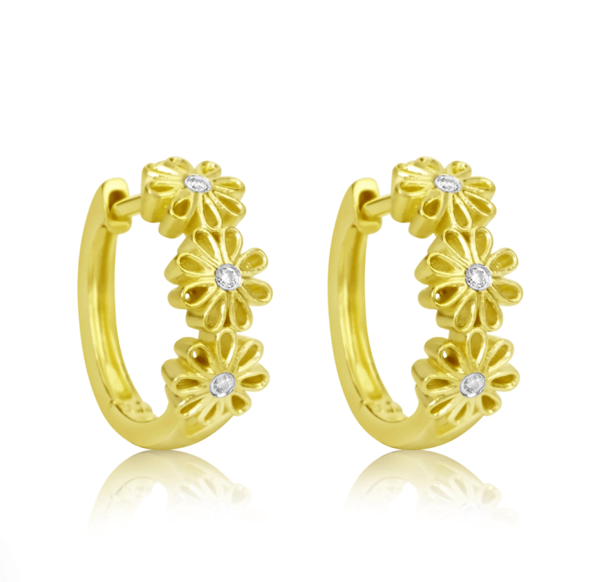 MEIRA T Diamond in 14K Yellow Gold Huggie Earrings
