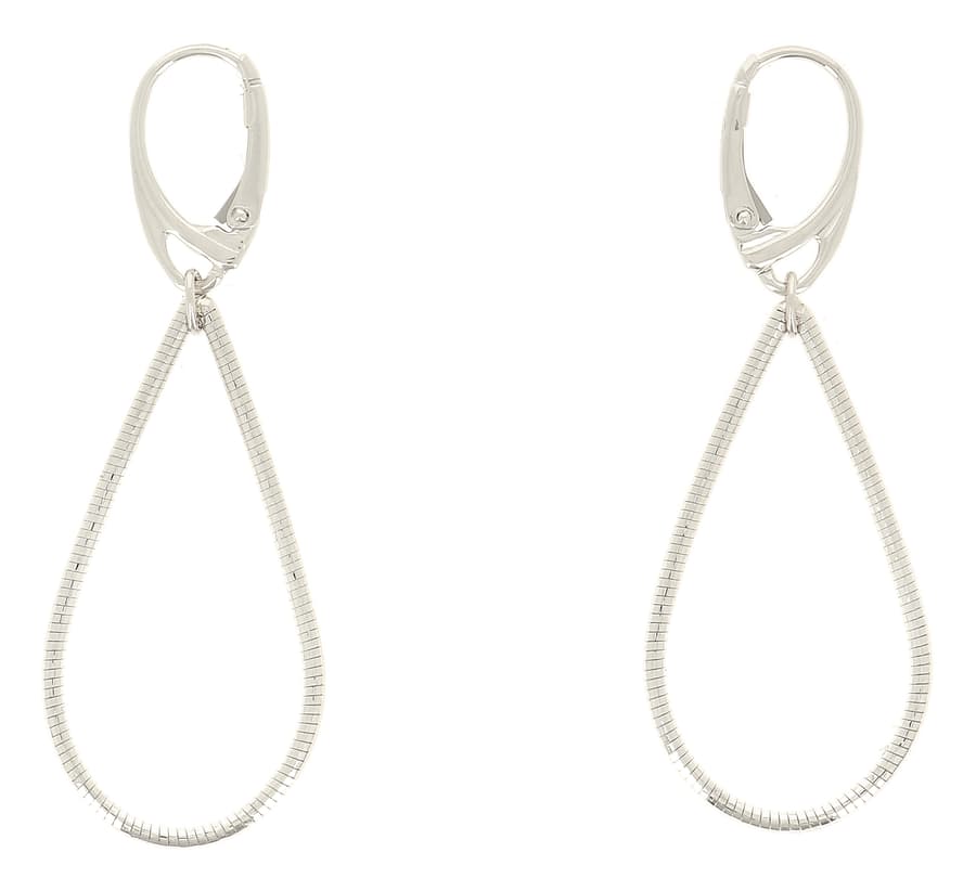 Pesavento DNA Spring Polished Silver Rhodium Dangle Earrings