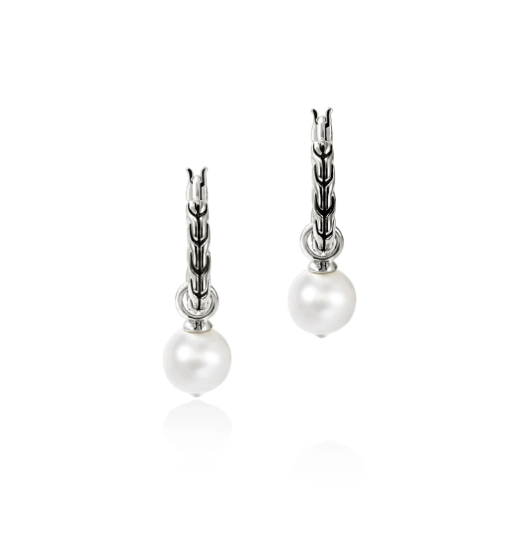 John Hardy Freshwater Pearl Sterling Silver Drop Earrings