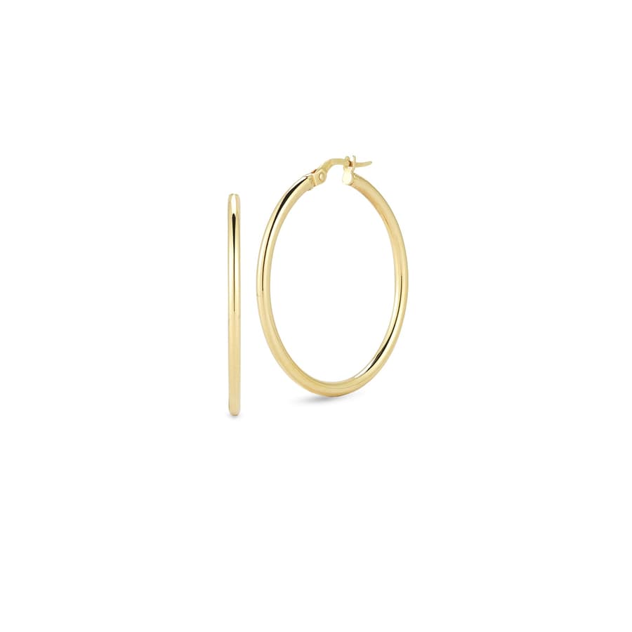 Roberto Coin Yellow Gold Hoop Earring