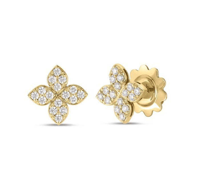 Roberto Coin Diamond in 18K Polished Yellow Gold Post Earrings