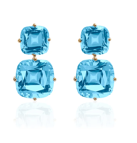 Goshwara Gossip Topaz in 18K Yellow Gold Dangle Earrings