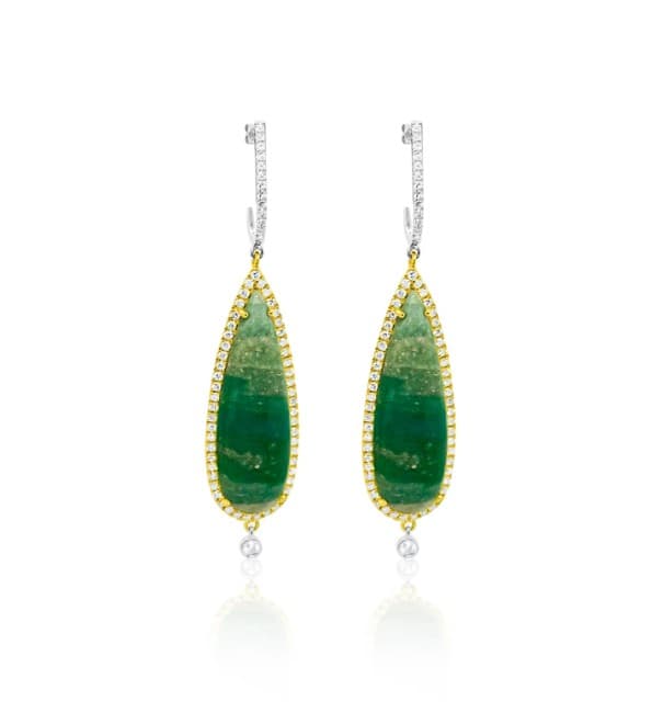 MEIRA T Diamond in 14K Polished White Gold Dangle Earrings