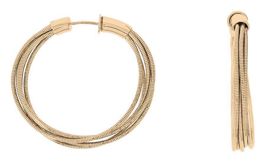 Pesavento DNA Yellow Vermeil Hoop Earrings