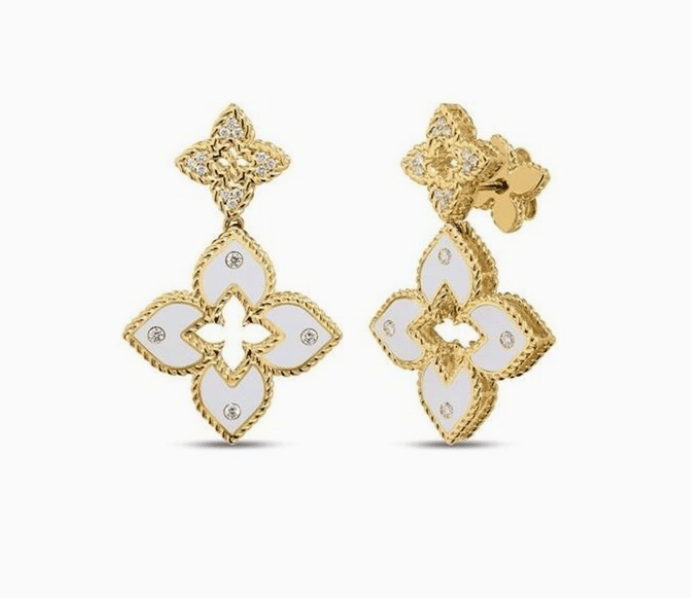 Roberto Coin Enamel in 18K Polished Yellow Gold Post Earrings