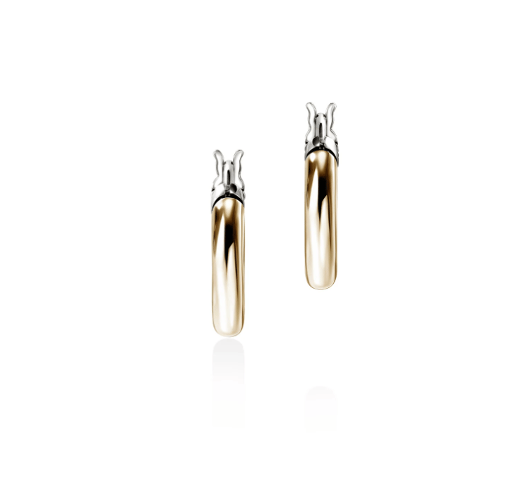 John Hardy Yellow Gold Hoop Earrings