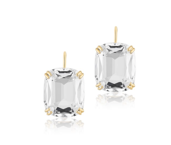 Goshwara Gossip Crystal in 18K Polished Yellow Gold Band Earrings