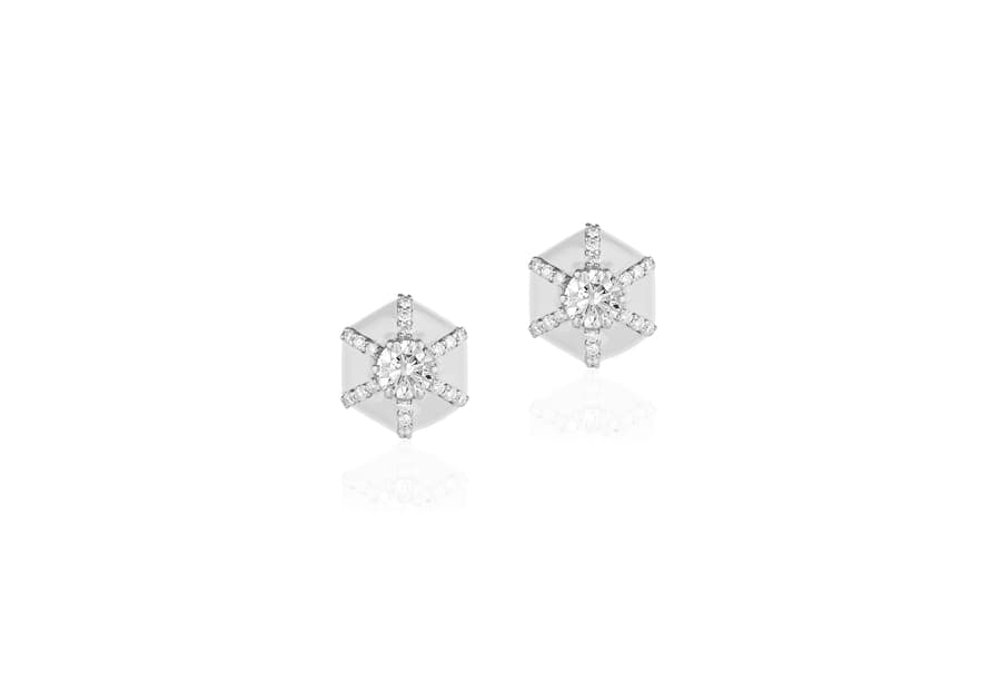 Goshwara Gossip Crystal in 18K Polished Yellow Gold Hoop Earrings