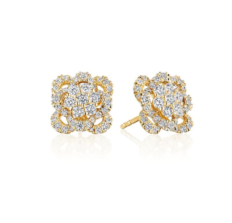 Verragio Diamond in 18K Polished Yellow Gold Stud Earrings