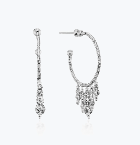 Platinum Born Limitless in 900PTK Diamond Cut Platinum Hoop Earrings
