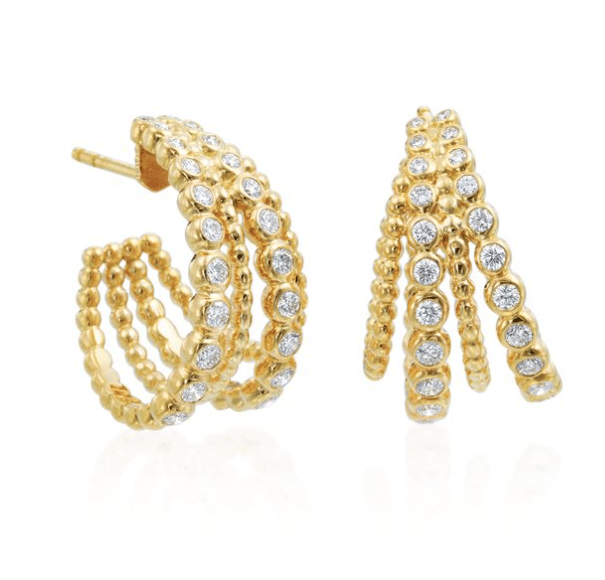 Gumuchian Diamond in 18K Polished Yellow Gold Hoop Earrings
