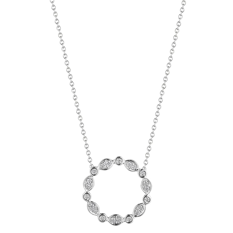 Verragio Diamond 18K Polished White Gold Pendant Necklace