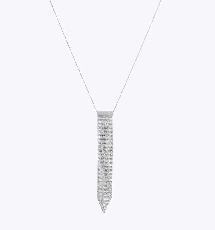 Platinum Born 850PTK Diamond Cut Silver Platinum Pendant Necklace