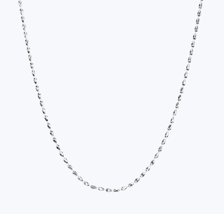 Platinum Born 850PTK Diamond Cut Silver Platinum Pendant Necklace
