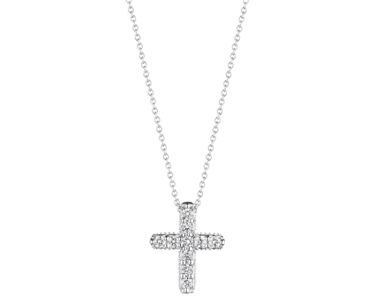 Verragio Diamond 18K Polished White Gold Pendant Necklace