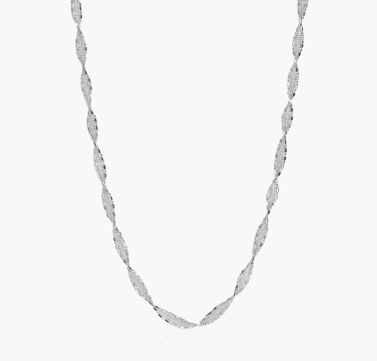 Platinum Born 850PTK Diamond Cut Platinum Chain Necklace