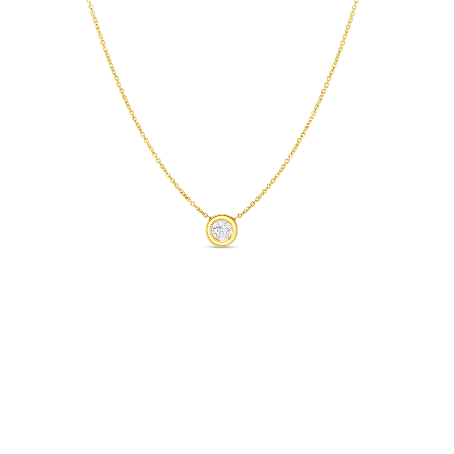 Roberto Coin Diamond 18K Polished Yellow Gold Station Necklace